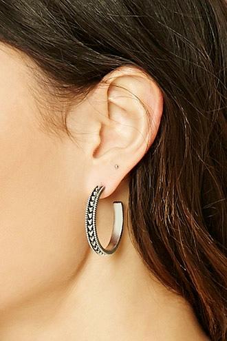 Forever21 Silver House Of Harlow Hoop Earrings