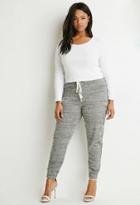 Forever21 Plus Women's  Marled Drawstring Sweatpants (charcoal)