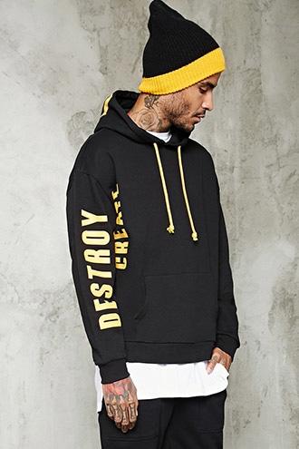 21 Men Men's  Create Destroy Graphic Hoodie
