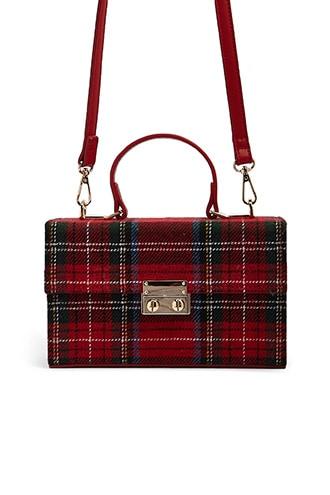 Forever21 Plaid Box Satchel