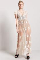 Forever21 Sheer Embroidered Maxi Dress