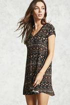 Forever21 Ornate Flared T-shirt Dress