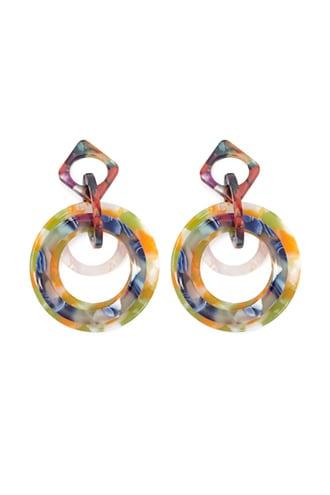 Forever21 Multicolor Faux Shell Drop Earrings