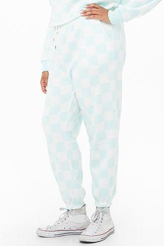 Forever21 Plus Size Checkered Print Joggers