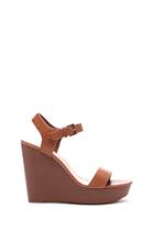 Forever21 Women's  Camel Faux Leather Wedges