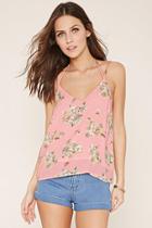 Forever21 Women's  Strappy Floral Cami