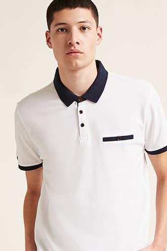 Forever21 Jacquard Pocket Polo