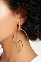 Forever21 Stacked Circle Drop Earrings