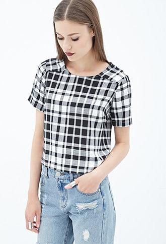 Forever21 Tartan Plaid Woven Shirt