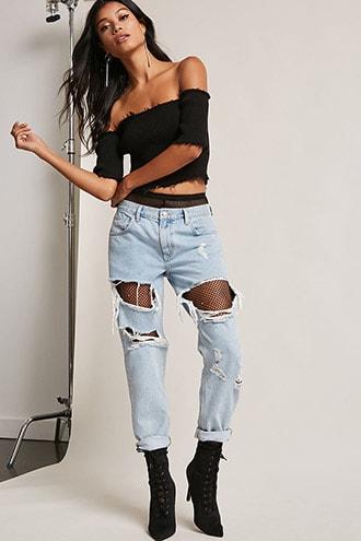 Forever21 Rhinestone Fishnet Tights