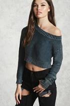 Forever21 Cropped Rib Knit Sweater