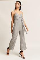 Forever21 Brushed Knit Mock Wrap Jumpsuit