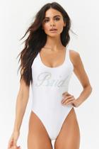 Forever21 Bride Graphic One-piece Swimsuit