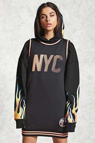 Forever21 Nyc Graphic Jersey Dress