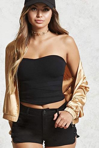 Forever21 Strapless Crisscross Top