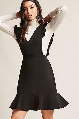Forever21 Ruffle Pinafore Dress