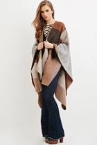 Forever21 Colorblocked Shawl Poncho