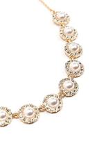 Forever21 Faux Pearl & Rhinestone Statement Necklace