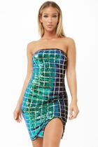 Forever21 Grid Sequin Tube Dress