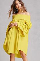 Forever21 Tiered Bell Sleeve Mini Dress