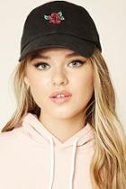 Forever21 Rose Embroidered Dad Cap