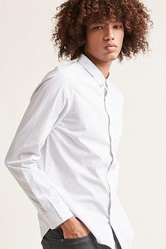 Forever21 Micro-medallion Print Shirt