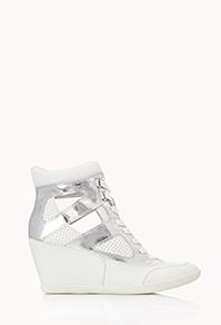Forever21 Clear Cut Wedge Sneakers
