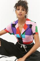 Forever21 Multicolored Colorblock Shirt