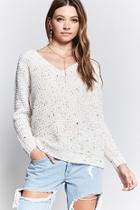 Forever21 Ribbed Trim V-neck Sweater