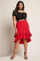 Forever21 Plus Size Tiered-ruffle Skirt
