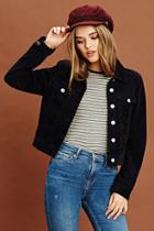 Forever21 Women's  Corduroy Button Front Jacket