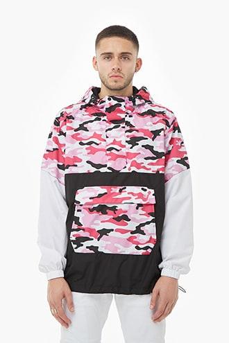 Forever21 Elbowgrease Camo Colorblock Windbreaker