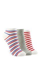 Forever21 Multi-stripe Ankle Socks - 3 Pack