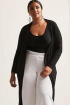 Forever21 Plus Size Ribbed Knit Open-front Cardigan