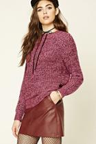 Forever21 Women's  Marled Waffle Knit Sweater