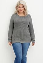 Forever21 Plus Women's  Plus Size Textured Knit Raglan Sweater