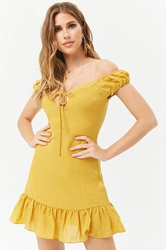 Forever21 Flounce-hem Mini Dress