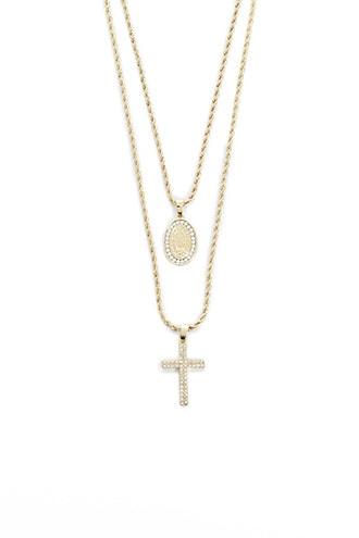Forever21 Men Techno Pave Pendant Necklace Set