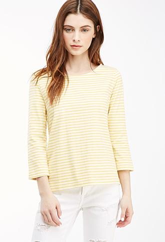 Forever21 Breton Stripe Boat Neck Top