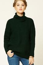 Forever21 Women's  Boxy Turtle Neck Sweater