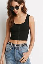 Forever21 Ribbed Zip-front Tank