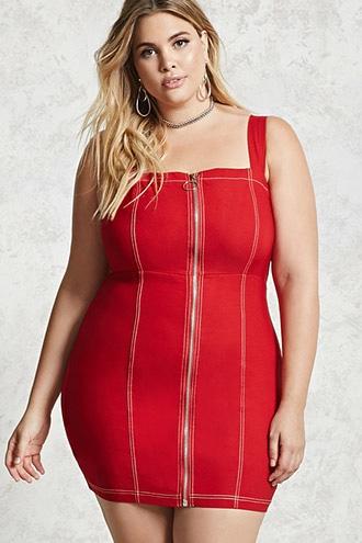Forever21 Plus Size Zipper Bodycon Dress