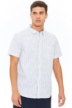 Forever21 Watercolor Striped Fitted Shirt
