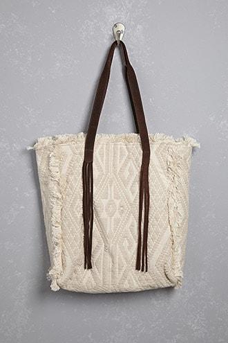 Forever21 Raj Frayed Tote Bag