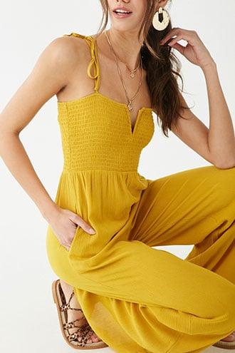 Forever21 Smocked Cami Jumpsuit