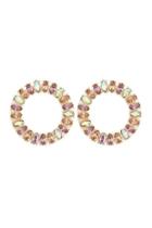Forever21 Iridescent Marquis Circle Earrings