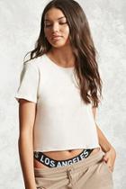 Forever21 Semi-cropped Cuffed Tee