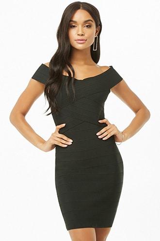 Forever21 Bandage Off-the-shoulder Mini Dress