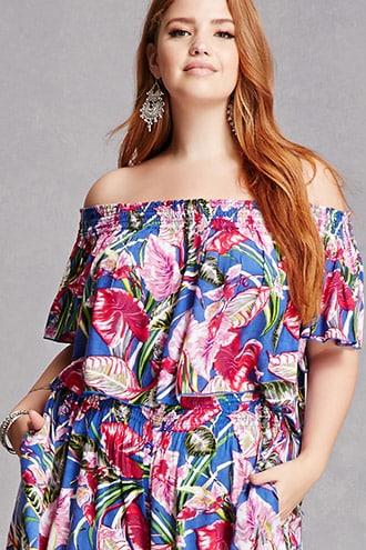 Forever21 Boho Me Floral Crop Top