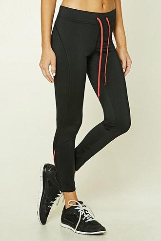 Forever21 Active Drawstring Zip Leggings